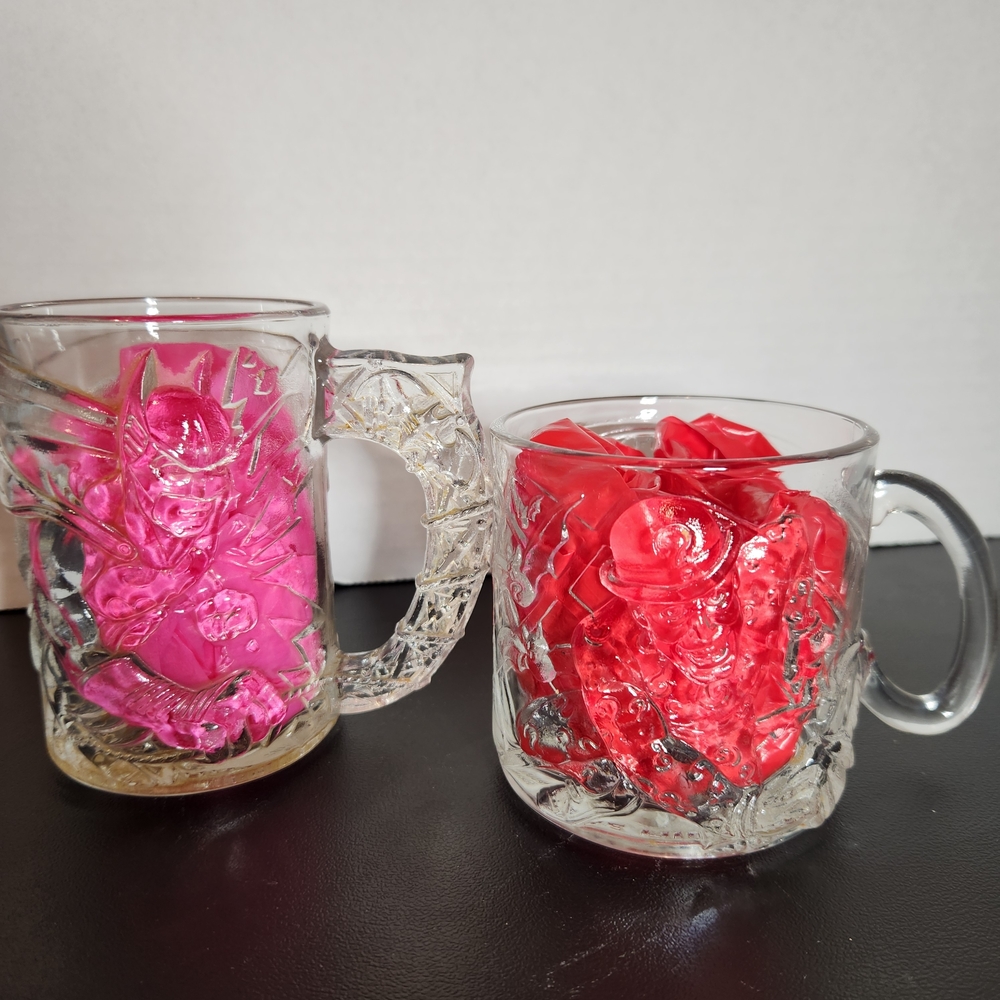 Lot of 2 Batman Forever McDonald’s Glass Mugs Riddler and Batman 1995